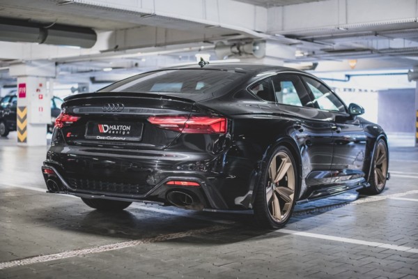 MAXTON DESIGN - Stredový spoiler pod zadný náraznik Audi RS5 F5 Facelift , Čierny lesk – Obrázok 3