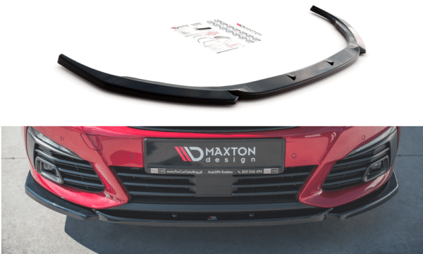 MAXTON DESIGN - Spoiler pod Predný náraznik   V.2 Peugeot 308 GT Mk2 Facelift , Čierny lesk 


,