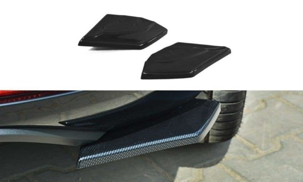 MAXTON DESIGN - Bočné difúzory zadného náraznika SEAT LEON III CUPRA / FR , Čierny lesk