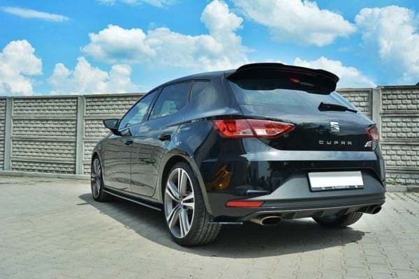 MAXTON DESIGN - Bočné difúzory zadného náraznika SEAT LEON III CUPRA / FR , Čierny lesk – Obrázok 3