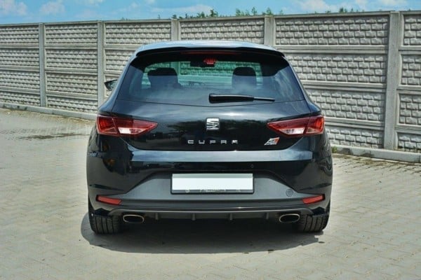 MAXTON DESIGN - Bočné difúzory zadného náraznika SEAT LEON III CUPRA / FR , Čierny lesk – Obrázok 4
