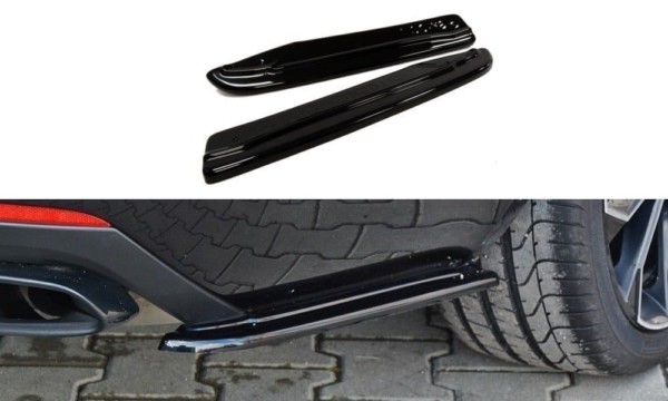 MAXTON DESIGN - Bočné difúzory zadného náraznika Skoda Octavia RS Mk3 / Mk3 FL Hatchback / Combi , Čierny lesk
