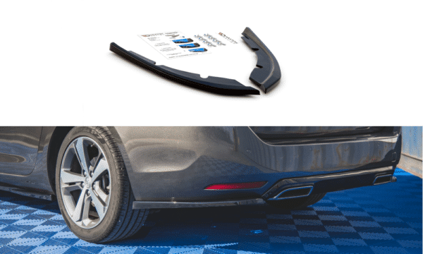 MAXTON DESIGN - Bočné difúzory zadného náraznika Peugeot 308 SW Mk2, Čierny lesk ,