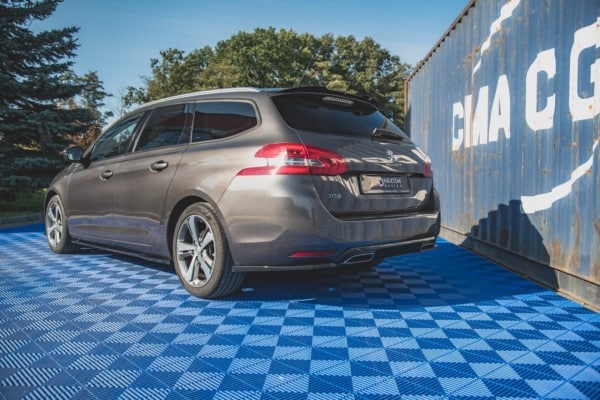 MAXTON DESIGN - Bočné difúzory zadného náraznika Peugeot 308 SW Mk2, Čierny lesk , – Obrázok 4