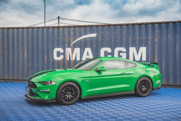 MAXTON DESIGN - Lišty pod prahy + Splitre Ford Mustang GT Mk6 Facelift , Čierny lesk – Obrázok 4