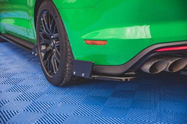 MAXTON DESIGN - Bočné difúzory zadného náraznika + Splitre V.1 Ford Mustang GT Mk6 Facelift , Čierny lesk – Obrázok 3