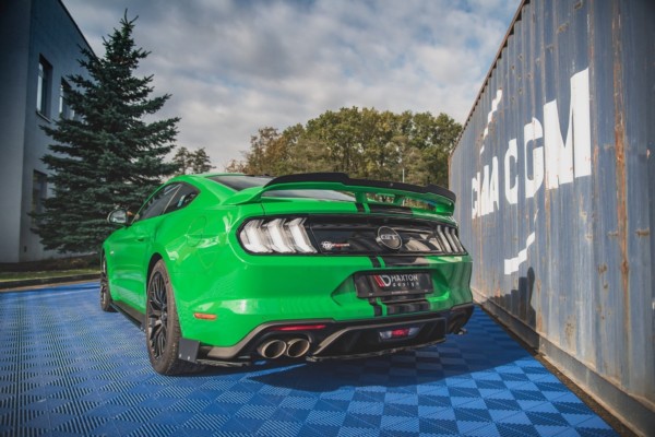 MAXTON DESIGN - Bočné difúzory zadného náraznika + Splitre V.1 Ford Mustang GT Mk6 Facelift , Čierny lesk – Obrázok 4