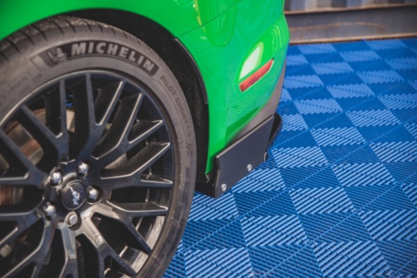 MAXTON DESIGN - Bočné difúzory zadného náraznika + Splitre V.1 Ford Mustang GT Mk6 Facelift , Čierny lesk – Obrázok 5