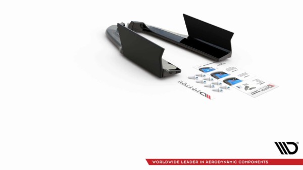 MAXTON DESIGN - Bočné difúzory zadného náraznika + Splitre V.1 Ford Mustang GT Mk6 Facelift , Čierny lesk – Obrázok 7