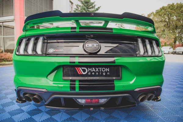 MAXTON DESIGN - Stredový spoiler pod zadný náraznik Ford Mustang GT Mk6 Facelift , Čierny lesk – Obrázok 3