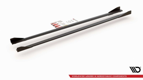 MAXTON DESIGN - Racing Durability Lišty pod prahy + Splitre Volkswagen Polo GTI Mk6 , čierna matná – Obrázok 6