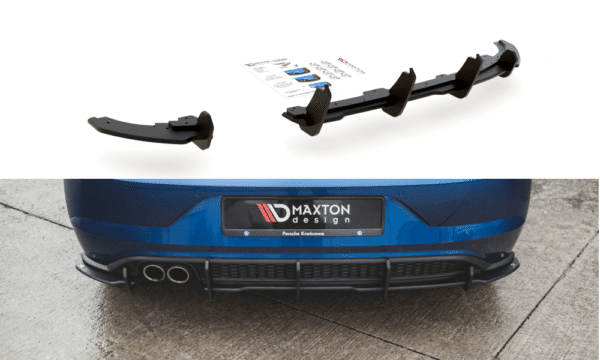 MAXTON DESIGN - Racing Durability Difúzor zadného náraznika  Volkswagen Polo GTI Mk6 , Čierna matná