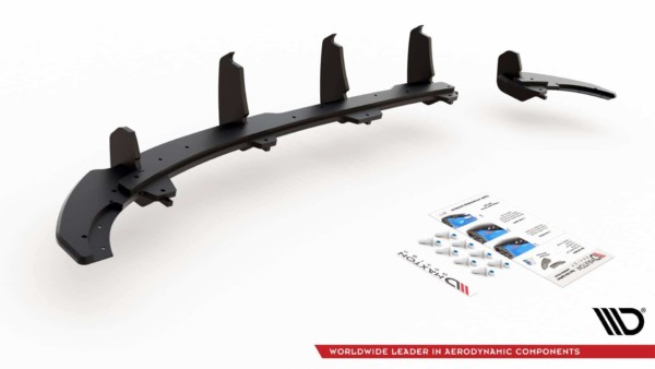 MAXTON DESIGN - Racing Durability Difúzor zadného náraznika  Volkswagen Polo GTI Mk6 , Čierna matná – Obrázok 7