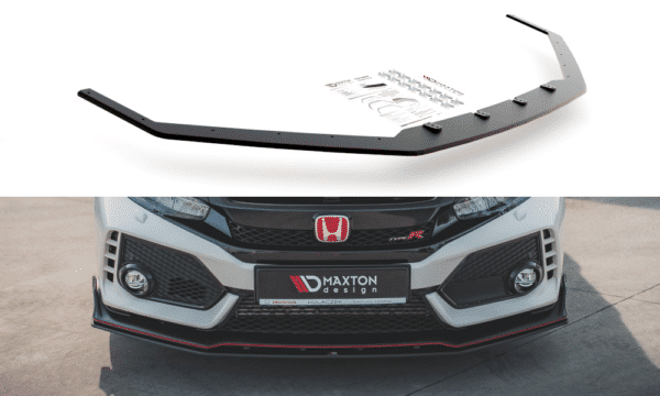 MAXTON DESIGN - Racing Durability Spoiler pod Predný náraznik V.2 Honda Civic X Type-R , Black