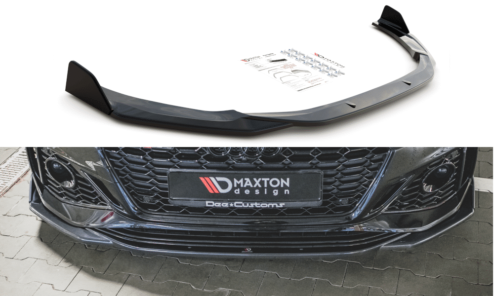 MAXTON DESIGN - Spoiler pod Predný náraznik + Splitre V.1 Audi RS5 F5 Facelift , Čierny lesk
Plus