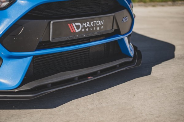 MAXTON DESIGN - Racing Durability Spoiler pod Predný náraznik   + Splitre Ford Focus RS Mk3 , Black + Gloss Flaps – Obrázok 2