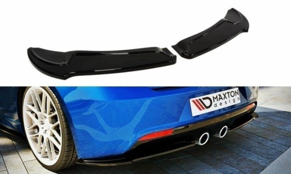 MAXTON DESIGN - Bočné difúzory zadného náraznika VW GOLF VI R , Čierny lesk