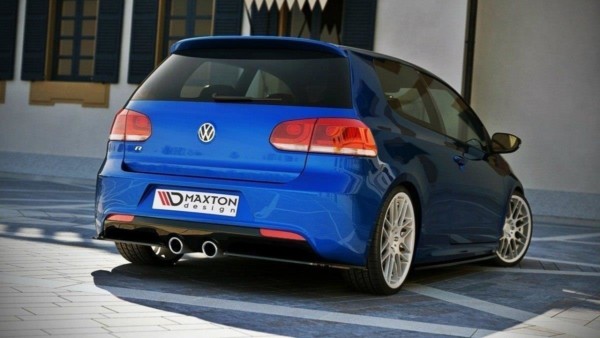MAXTON DESIGN - Bočné difúzory zadného náraznika VW GOLF VI R , Čierny lesk – Obrázok 2