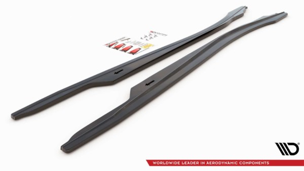 MAXTON DESIGN - Lišty pod prahy Lexus LC 500 , Čierny lesk – Obrázok 7