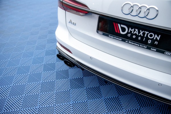 MAXTON DESIGN - Difúzor zadného náraznika  + Výfuk - koncovky Audi A6 C8 S-Line , Čierny lesk  ,Chrome – Obrázok 9
