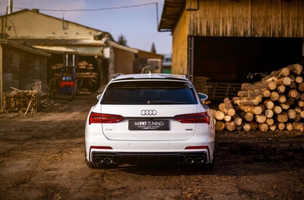MAXTON DESIGN - Difúzor zadného náraznika  + Výfuk - koncovky Audi A6 C8 S-Line , Čierny lesk  ,Chrome – Obrázok 12