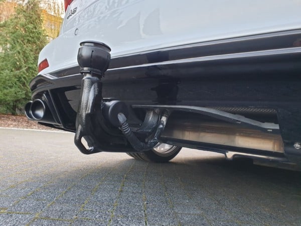 MAXTON DESIGN - Difúzor zadného náraznika  + Výfuk - koncovky Audi A6 C8 S-Line , Čierny lesk  ,Chrome – Obrázok 3