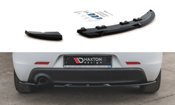 MAXTON DESIGN - Bočné difúzory zadného náraznika V.1 Alfa Romeo Giulietta Facelift , Čierny lesk ,