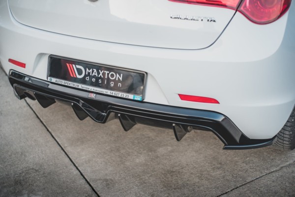 MAXTON DESIGN - Difúzor zadného náraznika  Alfa Romeo Giulietta Facelift (Single Výfuk Version) , Čierny lesk  , – Obrázok 7