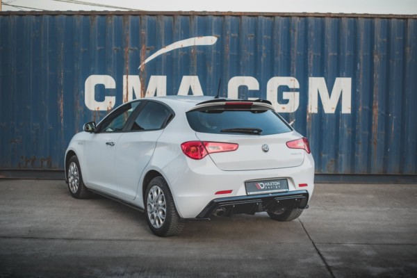 MAXTON DESIGN - Difúzor zadného náraznika  Alfa Romeo Giulietta Facelift (Single Výfuk Version) , Čierny lesk  , – Obrázok 5