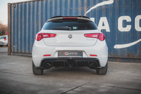 MAXTON DESIGN - Difúzor zadného náraznika  Alfa Romeo Giulietta Facelift (Výfuk On Both Sides Version) , Čierny lesk  , – Obrázok 2