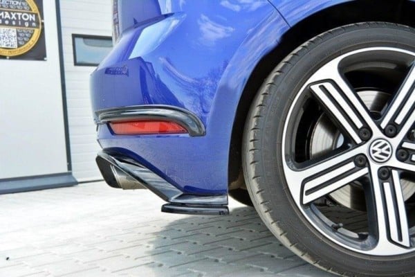 MAXTON DESIGN - Bočné difúzory zadného náraznika VW Golf 7 R / R-Line Facelift , Čierny lesk – Obrázok 2