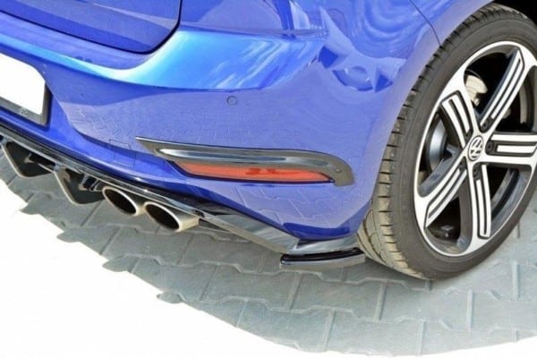 MAXTON DESIGN - Bočné difúzory zadného náraznika VW Golf 7 R / R-Line Facelift , Čierny lesk – Obrázok 5