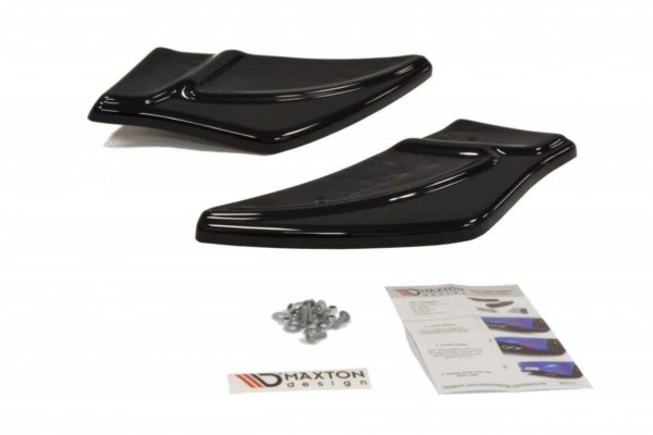 MAXTON DESIGN - Bočné difúzory zadného náraznika v.2 VW GOLF VII R , Čierny lesk