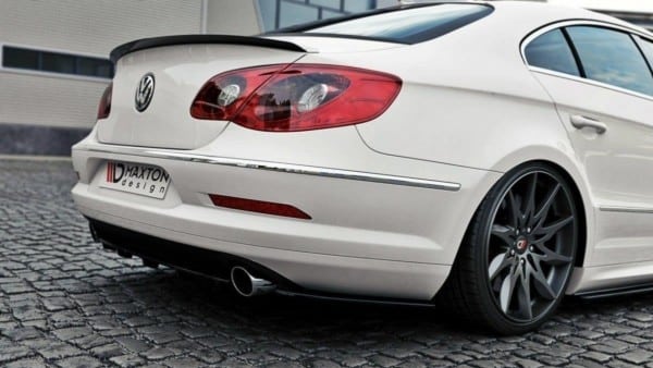 MAXTON DESIGN - Bočné difúzory zadného náraznika VW Passat CC R36 RLINE (Preface) , Čierny lesk – Obrázok 2
