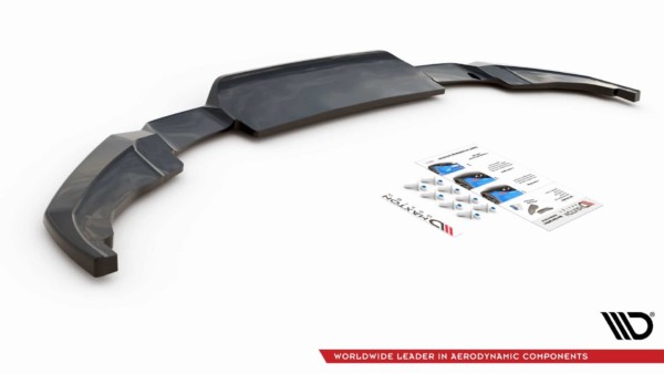 MAXTON DESIGN - Stredový spoiler pod zadný náraznik (with vertical bars) Peugeot 2008 Mk2 , Čierny lesk – Obrázok 9