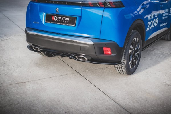 MAXTON DESIGN - Stredový spoiler pod zadný náraznik (with vertical bars) Peugeot 2008 Mk2 , Čierny lesk – Obrázok 7