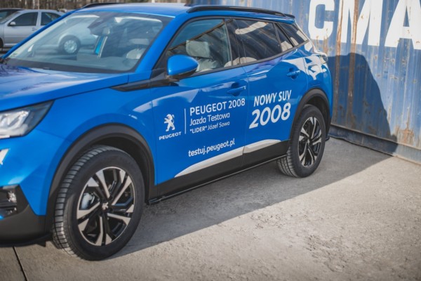 MAXTON DESIGN - Lišty pod prahy Peugeot 2008 Mk2 , Čierny lesk – Obrázok 2