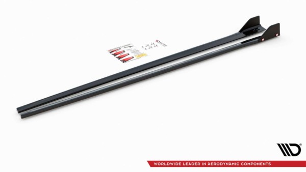 MAXTON DESIGN - Lišty pod prahy + Splitre V.5 Hyundai I30 N Mk3 Hatchback/Fastback , Čierny lesk – Obrázok 6