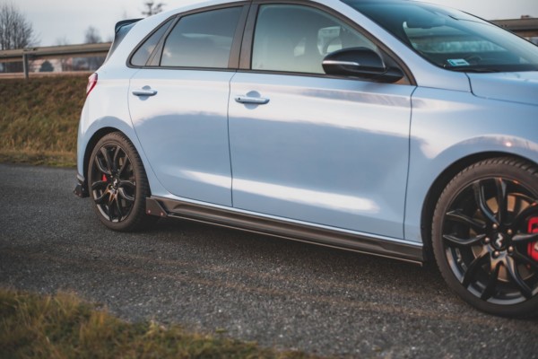 MAXTON DESIGN - Lišty pod prahy + Splitre V.5 Hyundai I30 N Mk3 Hatchback/Fastback , Čierny lesk – Obrázok 3