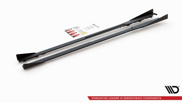 MAXTON DESIGN - Racing Durability Lišty pod prahy + Splitre Toyota GR Yaris Mk4 , Black + Gloss Flaps – Obrázok 6