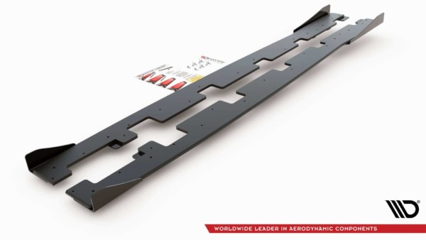 MAXTON DESIGN - Racing Durability Lišty pod prahy + Splitre Ford Focus RS Mk3 , Black + Gloss Flaps – Obrázok 7
