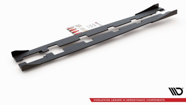 MAXTON DESIGN - Racing Durability Lišty pod prahy + Splitre Ford Focus RS Mk3 , Black + Gloss Flaps – Obrázok 6