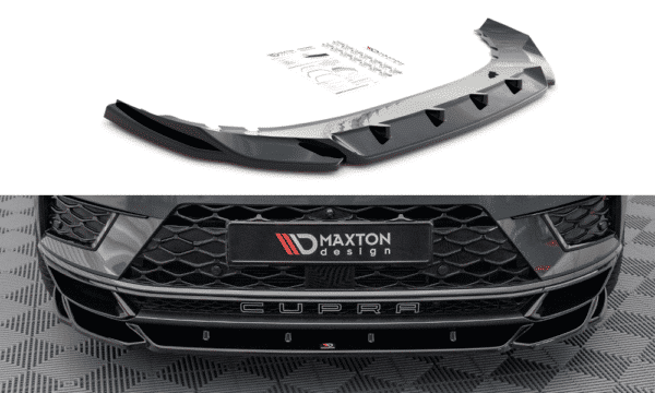 MAXTON DESIGN - Spoiler pod Predný náraznik   V.2 Cupra Ateca , Čierny lesk ,