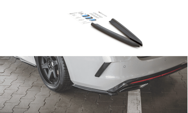 MAXTON DESIGN - Bočné difúzory zadného náraznika V.1 Skoda Octavia RS Mk4 / Mk4 Facelift , Čierny lesk ,
