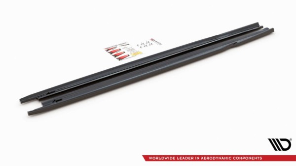 MAXTON DESIGN - Lišty pod prahy V.1 Skoda Octavia RS Mk4 , Čierny lesk – Obrázok 6