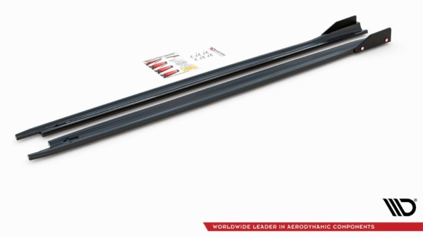 MAXTON DESIGN - Lišty pod prahy + Splitre V.2 Skoda Octavia RS Mk4 , Čierny lesk – Obrázok 6