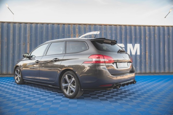 MAXTON DESIGN - Bočné difúzory zadného náraznika V.2 Peugeot 308 SW Mk2, Čierny lesk , – Obrázok 3