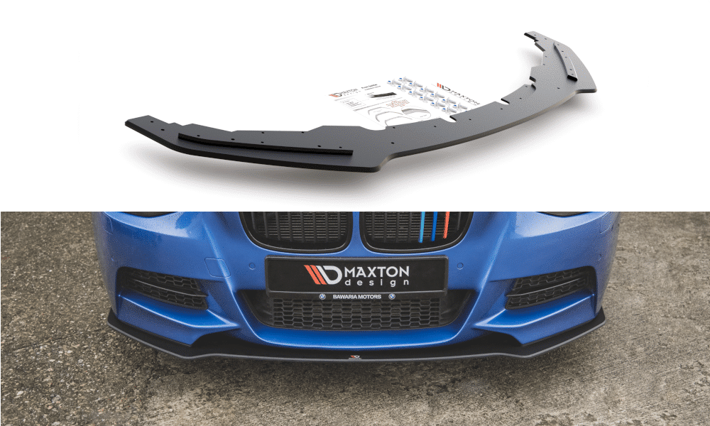 MAXTON DESIGN - Racing Durability Spoiler pod Predný náraznik vhodné pre BMW M135i F20 , Black