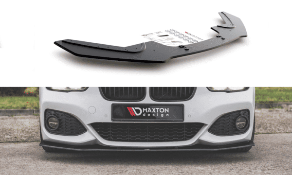 MAXTON DESIGN - Racing Durability Spoiler pod Predný náraznik   V.3 for vhodné pre BMW 1 F20 M-Pack Facelift / M140i , Black