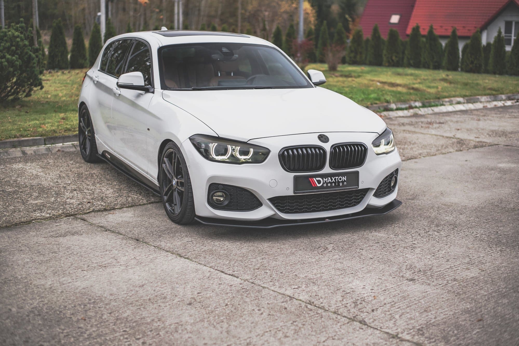 MAXTON DESIGN - Racing Durability Spoiler pod Predný náraznik V.3 for vhodné pre BMW 1 F20 M-Pack Facelift / M140i , Black – Obrázok 2